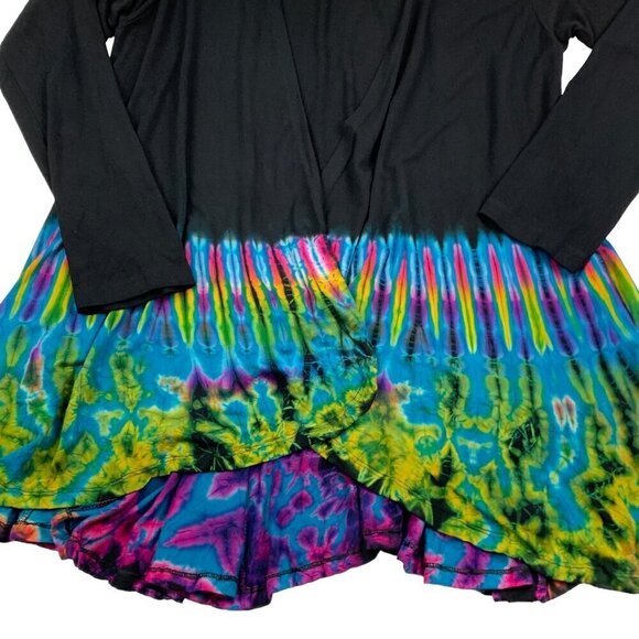 Clearay Viscose Blend Open Front Tie-Dye Jacket/Cardigan Women's Size O/S - Picture 3 of 6